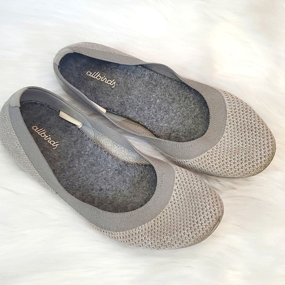 Allbirds Tree Breezers Ballet Flats Slate Gray Knit Comfy Slip-on Shoes Size 9 - Picture 14 of 17